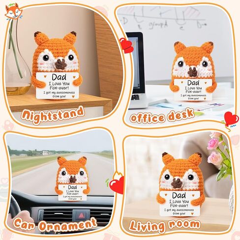 ميني فوكس مضحك فوكس يوم هدايا كروشيه إيجابية هدايا ، هدايا التخرج له ، هدية عيد ميلاد للنساء الرجال ، أشياء صغيرة لطيفة ، الهتاف العاطفي المصنوع يدويًا ، دعم ثعلب البطاطس المخلل in Kuwait