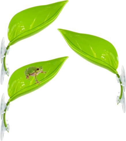 6 Pack Plastic Frog Habitat Platform with Suction Cups Reptile Decorations for Terrarium Dwarf Frogs Tank Accessories Decor Turtle Basking Platforms for Amphibian in Kuwait