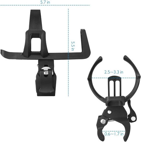 Accmor 2 Pack Bike Water Bottle Holders No Screws, Universal Bike Cup Holder, 360 Degree Rotatable Bike Water Bottle Cage, Water Bottle Holders for Kids Bike Adult Bike in Kuwait