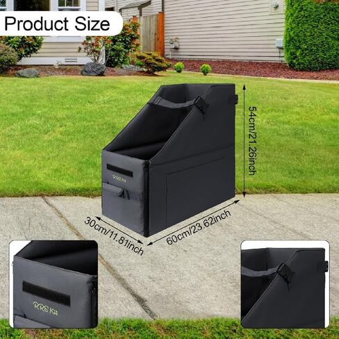 Folding Bike Storage Box,Bicycle Organizer Carrying Car Trunk Container Travel Case with Dust Cover for Trip,Cycling,Outdoor in Kuwait