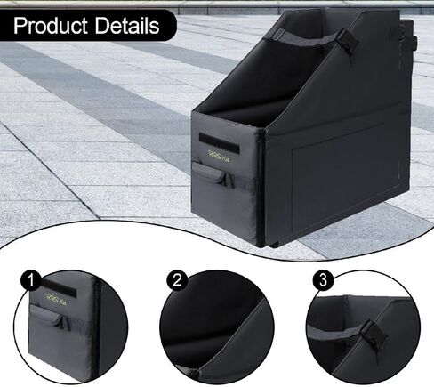 Folding Bike Storage Box,Bicycle Organizer Carrying Car Trunk Container Travel Case with Dust Cover for Trip,Cycling,Outdoor in Kuwait