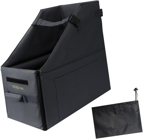 Folding Bike Storage Box,Bicycle Organizer Carrying Car Trunk Container Travel Case with Dust Cover for Trip,Cycling,Outdoor in Kuwait