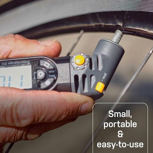 Topeak SmartGauge D2 Digital Tire Pressure Gauge – Presta/Schrader Compatible, 250 Psi/17 Bar, Precision Air Pressure Reader with LCD Display for Bikes, Motorcycles & Sports Equipment in Saudi Arabia