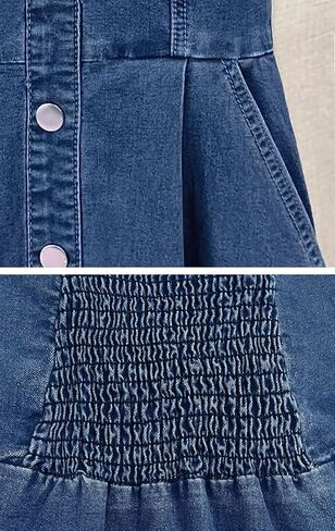 utcoco Denim Dress for Women Sleeveless Button Down Slim Fit Midi Jean Dresses for Women 2025 in Saudi Arabia