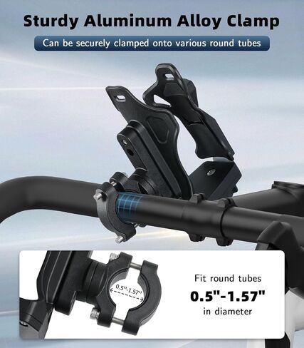 MoKo Bike Water Bottle Holder, Adjustable Bike Water Bottle Cage for 1.9-3.6" Diameter Bottle, for Handlebar & Frame, Motorcycle Cup Holder with Screw Tool, for Bicycle/Stroller/Scooter/Wheelchair/ATV in Saudi Arabia