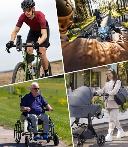 MoKo Bike Water Bottle Holder, Adjustable Bike Water Bottle Cage for 1.9-3.6" Diameter Bottle, for Handlebar & Frame, Motorcycle Cup Holder with Screw Tool, for Bicycle/Stroller/Scooter/Wheelchair/ATV in Saudi Arabia