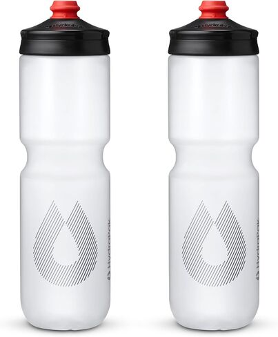Hydrapak Breakaway Furge Lightweight Bike Mater Bott 2 -Pack (20oz ، 25oz ، 30oz) - زجاجة عالية التدفق وركوب الدراجات والرياضة in Kuwait
