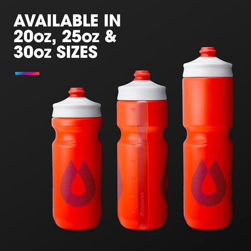 Hydrapak Breakaway Furge Lightweight Bike Mater Bott 2 -Pack (20oz ، 25oz ، 30oz) - زجاجة عالية التدفق وركوب الدراجات والرياضة in Kuwait