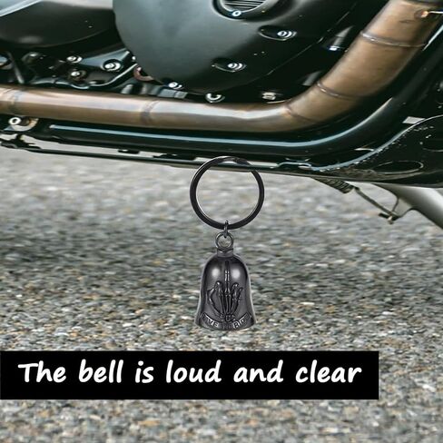 Bell for Motorcycle - Motorcycle Men Bell, Helps You Drive Away Mechanical Problems and Bad Luck On Your Journey (Black) in Kuwait