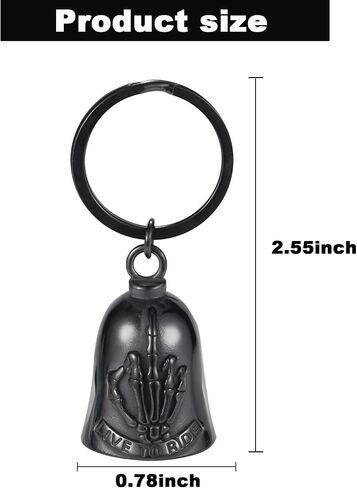 Bell for Motorcycle - Motorcycle Men Bell, Helps You Drive Away Mechanical Problems and Bad Luck On Your Journey (Black) in Kuwait