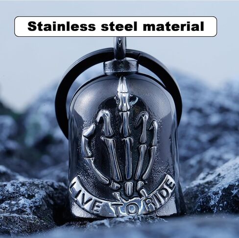 Bell for Motorcycle - Motorcycle Men Bell, Helps You Drive Away Mechanical Problems and Bad Luck On Your Journey (Black) in Kuwait