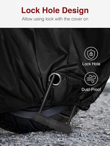 Puroma Bike Cover for 1 bike, Outdoor Waterproof Bicycle Covers Rain Sun UV Dust Wind Proof with Lock Hole for Mountain Road Electric Bike (Basic Black) in Saudi Arabia