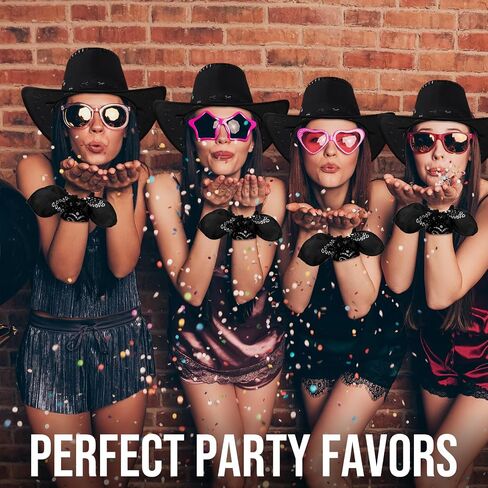 Zhanmai 12 Pieces Cowboy Hats and Bandanas Bulk Western Cowboy Cowgirl Hats Costume Party Favors(Multicoloured) in Saudi Arabia