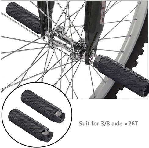 KINSPORY Bike Pegs for 3/8 inch Axles, Aluminum Alloy Anti-Skid BMX Bicycle Pegs for Mountain Bike Backseats Stands Cycling Rear Stunt Pegs in Kuwait
