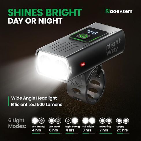 مجموعة أضواء الدراجة LED Super Bright Bright Resplable USB-C مصباح الأمامي الأمامي والخلفي مجموعة الضوء لركوب الليل في الجبل 6+4 أوضاع خفيفة هدية ماء للرجال النساء الأولاد الأطفال الأسود in Saudi Arabia
