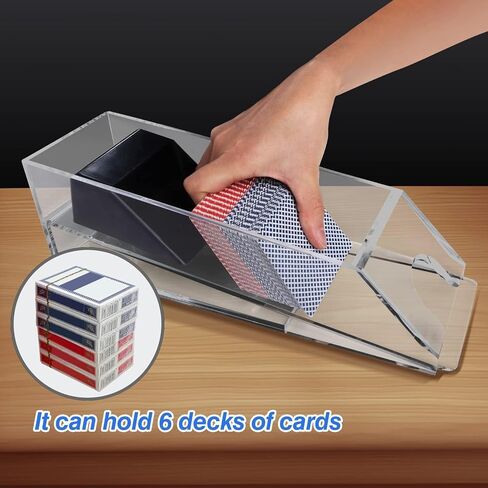 GSE Blackjack Game Combo Set with Blackjack Layout Felt, 6-Deck Automatic Card Shuffler, 6-Deck Dealer Shoe and Discard Holder Tray, 5 Cut Cards. - Great for Family, Casino Game Night in Saudi Arabia