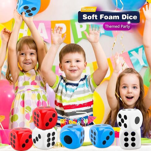 4 أجهزة كمبيوتر 6 بوصات من الرغوة الزهر الكبير لعبة زهر الرغوة العملاقة لزخارف كازينو عيد ميلاد اللوحة ، 4 ألوان (نمط اللون 2) in Kuwait