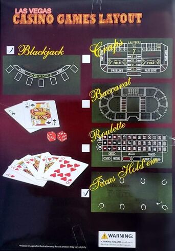 Wide Selection Blackjack/Texas Hold'em Bundle Set: 2-Sided 36" x 72" Felt Layout + Pair Authentic Las Vegas Casino Table-Played Card Decks (Planet Hollywood) in Saudi Arabia