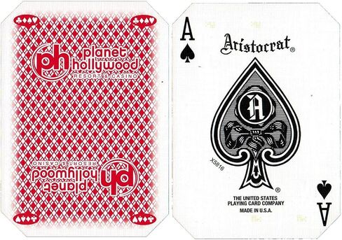 Wide Selection Blackjack/Texas Hold'em Bundle Set: 2-Sided 36" x 72" Felt Layout + Pair Authentic Las Vegas Casino Table-Played Card Decks (Planet Hollywood) in Saudi Arabia