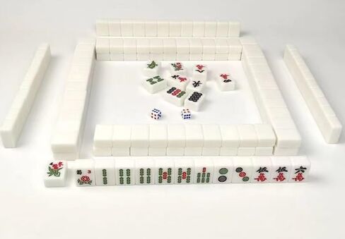 منزل السفر في الهواء الطلق Mini Mahjong Imitation Jade Color (30 * 14 * 10mm) in Kuwait