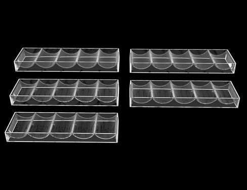Acrylic Poker Chip Tray Rack Without Lid for 100 Standard Casino Chips,Tray Rack Chip Storage Display Case for Texas Hold'em, Blackjack,Gambling, Poker Clubs,Clear in Saudi Arabia