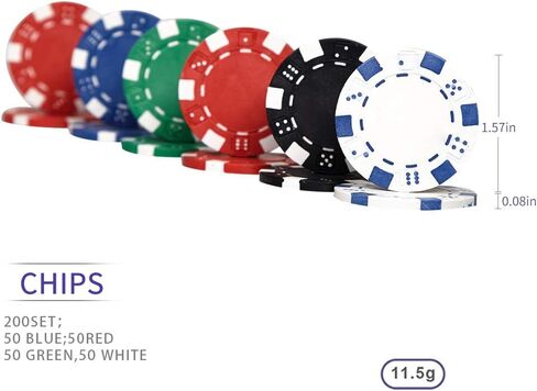 LOCKYOUNG Poker Chips Set, 200PCS/300PCS Poker Chips Set Texas Holdem Blackjack Gambling Chips Aluminum Case in Kuwait