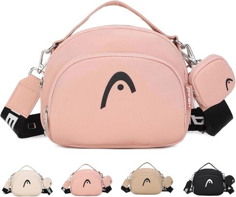 HEAD Waterproof Small Crossbody Bag for Women, Removable Wide Strap Black Shoulder Handbags Purse with Mini Coins Bag in Saudi Arabia