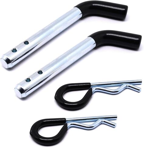 Hitch Pin 2 Pcs, Tractor Towing Hitch Pin and Clip, Red Handle Trailer Hitch Pin Gate Pins for Towing RV, Truck, Boat, Car, Tractor (1 x 5 inch) in Saudi Arabia