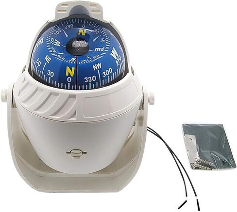 Boat Car Caravan Truck Compass Sea Marine Electronic Navigation Bracket Mount Backlight Compass,Dashboard Compass Night Visible with Light,Fits for Car,Watercraft,Boat,Caravan in Saudi Arabia