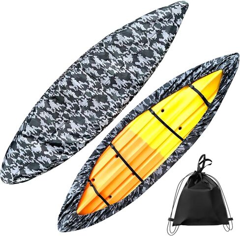 Kayak Cover, 420D Waterproof Kayak Covers for Outdoor Storage, Ultra Strong Canoe Storage Oxford UV Resistant Dust Cover Sunblock Fishing Boat Cover Shield Protector- Camouflage in Saudi Arabia