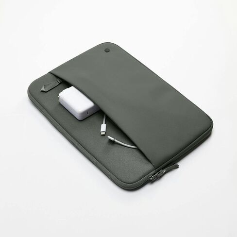 Incase A.R.C. Sleeve with ReSpun 100% Recycled Polyester - 15" & 16" MacBook/Laptop & iPad/Tablet Case - Cushioned Faux Fur Lining, External Zippered Slip Pocket - Black in Saudi Arabia