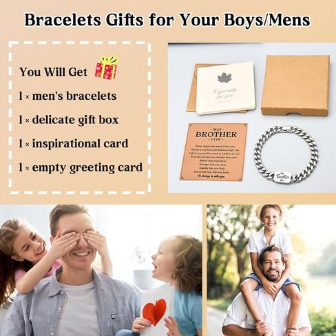 Cool Cuban Bracelet Gifts for Dad Grandpa Uncle New Dad to Be, Birthday Christmas Valentines Day Fathers Day Graduation Gifts for Men Him in Kuwait