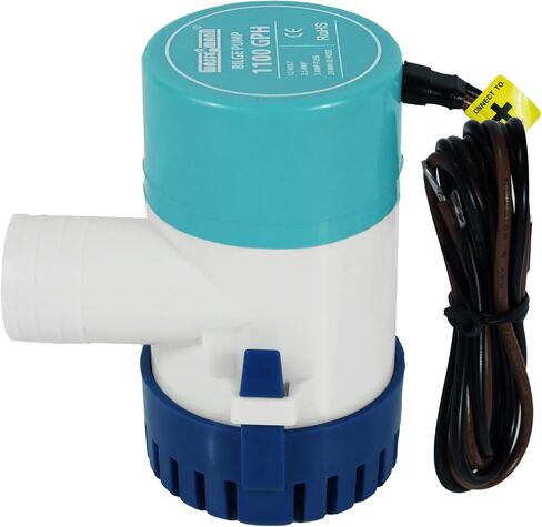 Wassermann 2000GPH Prime Bilge Pump 12V ، تم ترقيته مضخات مياه بيلج البحرية الشاقة للخدمة الشاقة للقوارب ذات الحبل الطويل والحماية المضادة للالتواء للتشغيل المستمر الموثوق بها in Kuwait