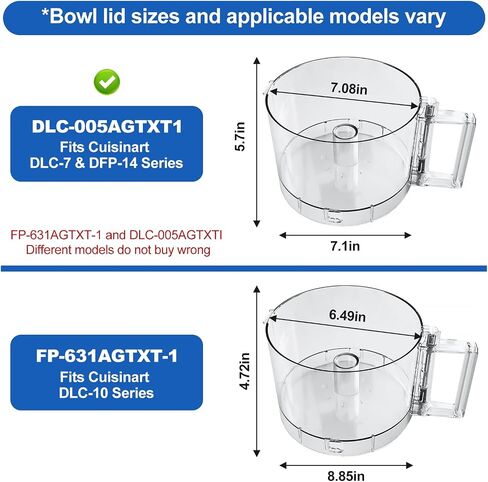 DFP-14NWBCT1 استبدال الغذاء معالج العمل وعاء ، متوافق مع المعالج الغذاء Cuisinart DLC-005AGTXT1 ، يناسب نموذج DFP-14 in Saudi Arabia