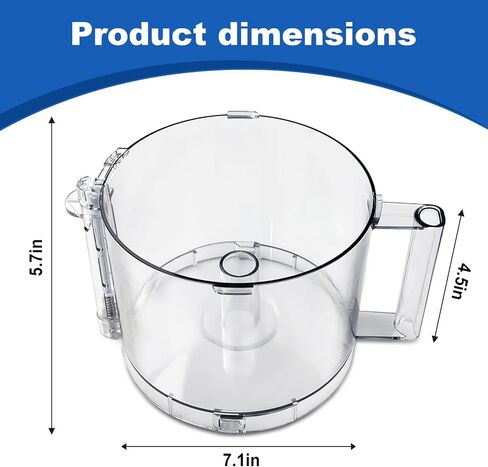 DFP-14NWBCT1 استبدال الغذاء معالج العمل وعاء ، متوافق مع المعالج الغذاء Cuisinart DLC-005AGTXT1 ، يناسب نموذج DFP-14 in Saudi Arabia