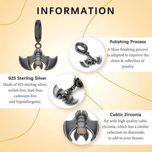 Scottish Highland Cow Bead Charm - Cz 925 Sterling Silver Animal Beads Cow Gifts for Women DIY Necklace & Bracelet Jewelry Making in Kuwait