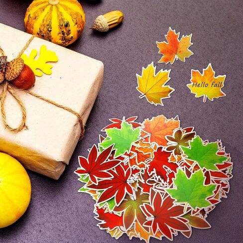 Ferraycle Thanksgiving Fall Bulletin Board Decorations Fall Leave Cutout Autumn Artificial Leaf Cutout Maple Paper Leave with Glue Point Dot for Bulletin Board Wall Decoration, 3.94 x 3.5 in (198 Pcs) in Saudi Arabia