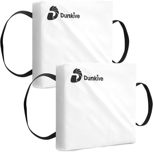 2 Pack Boat Throw Flotation Cushion, USCG Approved, Emergency Marine Throwable Flotation Device, Foam Boat Cushions Life Preserver, Throw Cushions for Boats, Kayaks, Canoes (White) in Kuwait