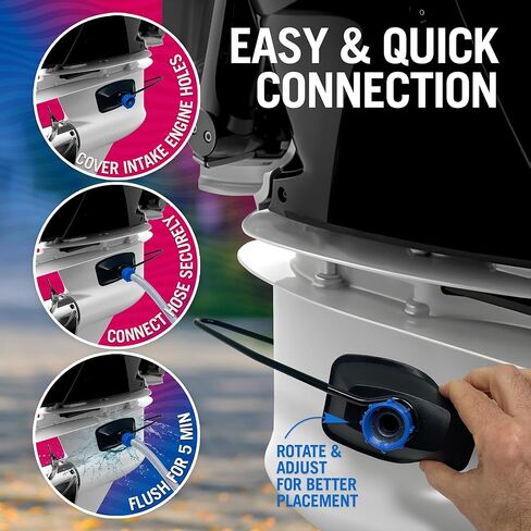 Boat Motor Muffs, Outboard and Inboard I/O Engine Flush Kit, Hose Adapter, for Marine Use and Winterizing, Boat Accessories in Saudi Arabia