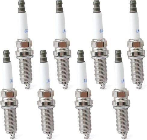 YUXIVCNE 8 Set LKAR7C-9 93961 Spark Plugs Replacement for Mercury Outboard Motor 175 HP to 300 HP Racing 250R 300R 450R V6 V8 3.4L 4.6L 4-Stroke Replace 33-8M0135348 8M0135348 in Kuwait