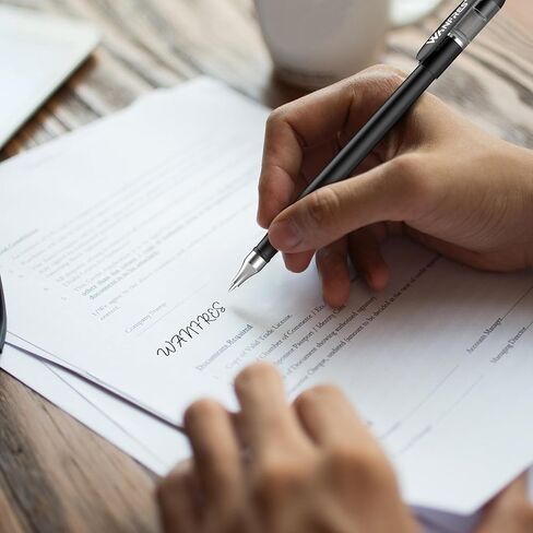 GEL INK BARLOINT PEN 0.5 مم 12 حاملي قلم 24 عباءة ، قلم الحبر الأزرق ، الحبر القابل لإعادة الملء ، سريع التجفيف ، مناسب للطلاب للقيام بالواجبات المنزلية ، الكتابة ، ملاحظات الاجتماع ، العلامات ، التجميع اليدوي المطلوب. in Kuwait