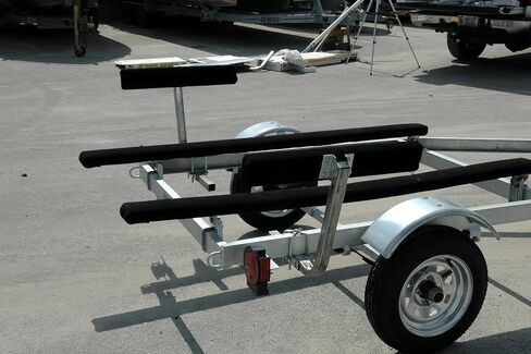Boat Trailer Guides 2-4 Foot Bunk Boards Kit - 24 Inch Carpeted Guide On Tilting Side Bunks for High Beam, Box or C-Channel Trailers with Mounting Frames and Hardware in Kuwait
