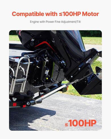 VEVOR Transom Saver, 23" to 62.2" Adjustable Boat Transom Saver, Corrosion-Resistant Easy-to-Install Transom Savers for Outboard Motor, Fit for Roller & Trailer in Kuwait