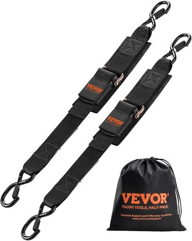 أحزمة قارب Vevor Boat Trailer Transom (2pk) ، 2 '× 24' 'القارب القابل للتعديل يتم تعديلها بقوة 1500 رطل مع خطافات قفل الأمن ومنصات القوارب ، و tiedowns transom للمقطورة أو القارب أو كاياك آمن in Kuwait