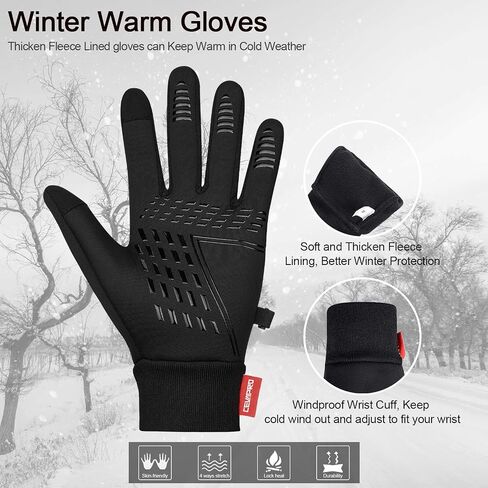 Winter Gloves for Men Women Windproof Waterproof Gloves -30℉ Thermal Gloves for Snow Skiing Hiking in Cold Weather in Kuwait