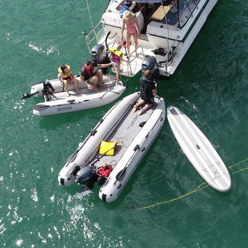 380LX قارب القارب القابل للنفخ مفتوح العطاء الرياضي عبر 6 شخص - 20 حصانًا ، تصميم القوس المفتوح للغاية ، 3.8 متر ، رمادي in Saudi Arabia