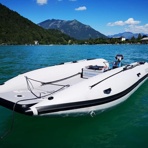 380LX قارب القارب القابل للنفخ مفتوح العطاء الرياضي عبر 6 شخص - 20 حصانًا ، تصميم القوس المفتوح للغاية ، 3.8 متر ، رمادي in Saudi Arabia