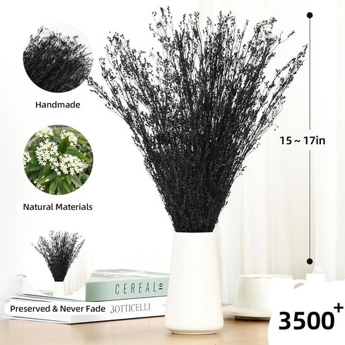 Dried Flowers Babys Breath Bouquet, – 17 Inch 3500+ Preserved Natural Flowers, Dried Floral Arrangements for Wedding Decor, Farmhouse Vase Crafts, DIY Wreath, Home Party Decoration, White in Kuwait