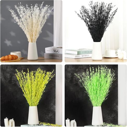 Dried Flowers Babys Breath Bouquet, – 17 Inch 3500+ Preserved Natural Flowers, Dried Floral Arrangements for Wedding Decor, Farmhouse Vase Crafts, DIY Wreath, Home Party Decoration, White in Kuwait