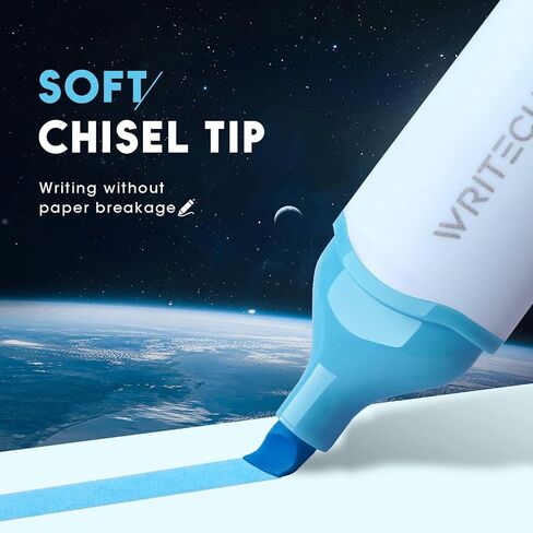 Writech الجمالية تلميح الطرف العالي: ألوان النيون متنوعة لطيف العلامة أقلام طرف ناعم متعدد الملونة لا تلطخ نزيف لتسليط الضوء على رسم اليومية 8CT. in Saudi Arabia